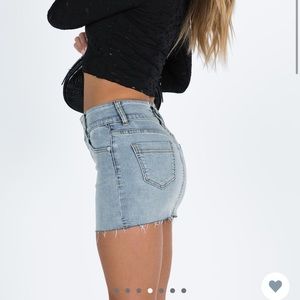 Fanci Denim Mini Skirt - PRINCESS POLLY